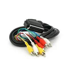Кабель Merlion SCART (тато) -6RCA (тато), 1,5m, Q100 Кабель Merlion SCART (тато) -6RCA (тато), 1,5m, Q100