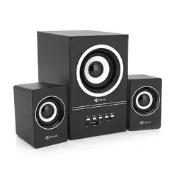 Колонки Kisonli U-2700BT, 5W+2x3W, USB/TF/BT/FM/AUX, с сабвуфером, DC: 5V, Black, BOX, Q16 Колонки Kisonli U-2700BT, 5W+2x3W, USB/TF/BT/FM/AUX, с сабвуфером, DC: 5V, Black, BOX, Q16