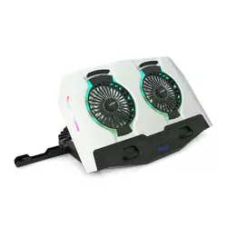 Підставка для ноутбука IceCoorel N9, 10-18", 2*125mm 1400±10% RPM, корпус пластик+алюміній, 2xUSB 2.0 + LCD display, 461x298x52mm, Silver, Box, Q8 Підставка для ноутбука IceCoorel N9, 10-18", 2*125mm 1400±10% RPM, корпус пластик+алюміній, 2xUSB 2.0 + LCD display, 461x298x52mm, Silver, Box, Q8