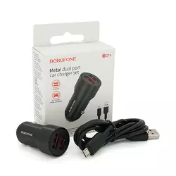 Набір BOROFONE BZ19A АЗУ 2xUSB+ кабель Micro, 2.4A, 1м, Black, Box Набір BOROFONE BZ19A АЗУ 2xUSB+ кабель Micro, 2.4A, 1м, Black, Box