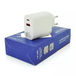 СЗУ AC100-240V iKAKU KSC-811 SHUANGXING 40W dual port fast charger, White, Box