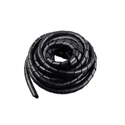 Спіральний кабельний організатор, діаметр 6mm, довжина 15m, Black Спіральний кабельний організатор, діаметр 6mm, довжина 15m, Black