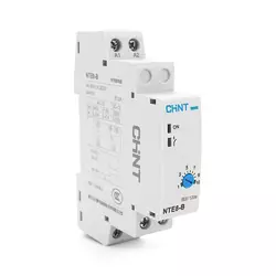 Реле часу CHINT NTE8B120S, на DIN-рейку, затримка вмикання-12с-120с, Ue/le: AC-15 240В/0,75А, -5°С~+40°С, 93х66,5х18,5 мм Реле часу CHINT NTE8B120S, на DIN-рейку, затримка вмикання-12с-120с, Ue/le: AC-15 240В/0,75А, -5°С~+40°С, 93х66,5х18,5 мм