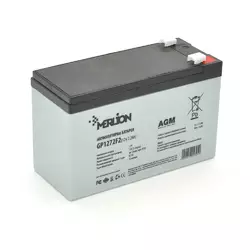 Акумуляторна батарея MERLION AGM GP1272F2 12 V 7,2 Ah (150 x 65 x 95 (100)) 2,0 кг Black/White Q10 Акумуляторна батарея MERLION AGM GP1272F2 12 V 7,2 Ah (150 x 65 x 95 (100)) 2,0 кг Black/White Q10