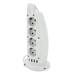 Мережевий фільтр F14, 8 розеток EU+3 USB+Type-C, кнопка включення з індикатором, 2 м, 3х0,75мм, 2500W, White, Box Мережевий фільтр F14, 8 розеток EU+3 USB+Type-C, кнопка включення з індикатором, 2 м, 3х0,75мм, 2500W, White, Box
