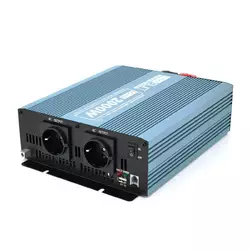Інвертор напруги Mexxsun MXS-2000, 12V/220V, 2000W з модифікованою синусоїдою, 2 Shuko, клемні дроти, Q4 Інвертор напруги Mexxsun MXS-2000, 12V/220V, 2000W з модифікованою синусоїдою, 2 Shuko, клемні дроти, Q4