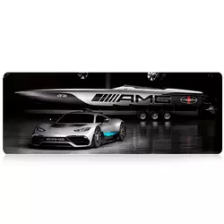 Килимок 300*700 тканинний Mercedes-AMG з боковою прошивкою, товщина 2 мм, Gray, Пакет Килимок 300*700 тканинний Mercedes-AMG з боковою прошивкою, товщина 2 мм, Gray, Пакет