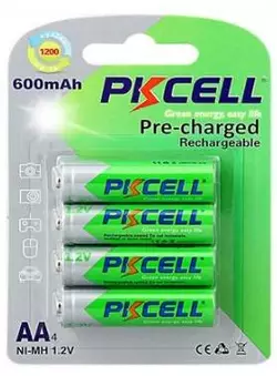 Акумулятор PKCELL 1.2V AA 600mAh NiMH Already Charged, 4 штуки у блістері ціна за блістер, Q12 Акумулятор PKCELL 1.2V AA 600mAh NiMH Already Charged, 4 штуки у блістері ціна за блістер, Q12