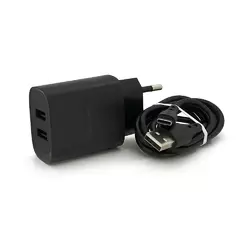 Набір BOROFONE BN2 СЗУ 2xUSB+ кабель Type-C, 2.1A, 1м, Black, Box Набір BOROFONE BN2 СЗУ 2xUSB+ кабель Type-C, 2.1A, 1м, Black, Box