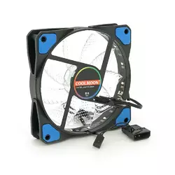Кулер корпусний 12025 DC sleeve fan 3pin + 4pin - 120*120*25мм, 12V, 1100об/хв, Blue Кулер корпусний 12025 DC sleeve fan 3pin + 4pin - 120*120*25мм, 12V, 1100об/хв, Blue