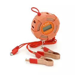Портативний HUB із крокодилами на 8*USB2.0+LCD, живлення 12В, Red, Box Портативний HUB із крокодилами на 8*USB2.0+LCD, живлення 12В, Red, Box