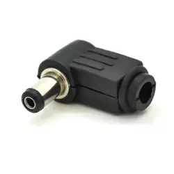 Перехідник DC 5.5x2.1mm (тато) під пайку, штекер 90° Перехідник DC 5.5x2.1mm (тато) під пайку, штекер 90°