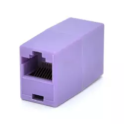 З'єднувач RJ45 8P8C мама/мама RJ45 для з'єднання кабелю, фіолетовий, Q100 З'єднувач RJ45 8P8C мама/мама RJ45 для з'єднання кабелю, фіолетовий, Q100