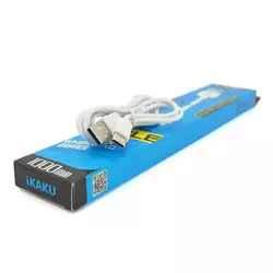 Кабель iKAKU XUANFENG charging data cable for iphone, White, довжина 1м, 2,1А, BOX