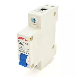 Автоматичний вимикач змінного струму BEIYI DZ47-63-1P-B40A, B40A, 300-800W. 12-96V Автоматичний вимикач змінного струму BEIYI DZ47-63-1P-B40A, B40A, 300-800W. 12-96V