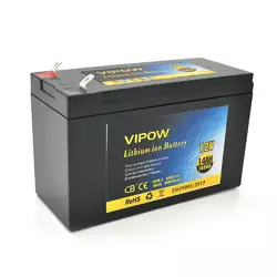 Акумуляторна батарея літієва Vipow 12 V 14Ah з елементами Li-ion 18650 з вбудованою ВМS платою, (3S7P) (151х65х94(100))мм, Q20 Акумуляторна батарея літієва Vipow 12 V 14Ah з елементами Li-ion 18650 з вбудованою ВМS платою, (3S7P) (151х65х94(100))мм, Q20
