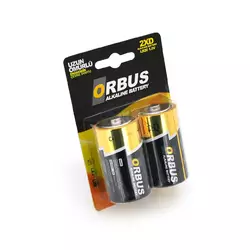 Батарейка лужна Orbus D-R20, 2 штуки у блістері, ціна за блістер Батарейка лужна Orbus D-R20, 2 штуки у блістері, ціна за блістер