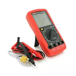 Мультиметр UNI-T UT58C Вимірювання: V (AC/DC), A (AC/DC), Ω, C, °C/°F. Функції: Data Hold, продзвонювання, тест діодів/транзисторів. Мультиметр UNI-T UT58C Вимірювання: V (AC/DC), A (AC/DC), Ω, C, °C/°F. Функції: Data Hold, продзвонювання, тест діодів/транзисторів.