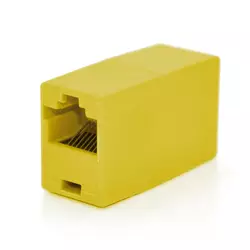 З'єднувач RJ45 8P8C мама/мама RJ45 для з'єднання кабелю, жовтий, Q100 З'єднувач RJ45 8P8C мама/мама RJ45 для з'єднання кабелю, жовтий, Q100