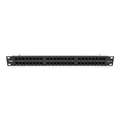 Патч-панель Merlion 48 портiв UTP DUAL кат 6 19 "1U НЕ екранована чорна Q10 Патч-панель Merlion 48 портiв UTP DUAL кат 6 19 "1U НЕ екранована чорна Q10