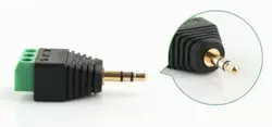 Роз'єм для підключення  miniJack 3.5" Stereo (3 контакта) із клемами под кабель Роз'єм для підключення  miniJack 3.5" Stereo (3 контакта) із клемами под кабель