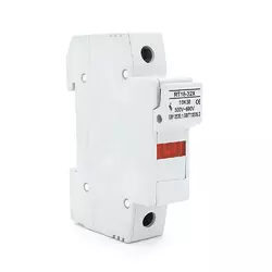 Корпус під плавкий запобіжник YRO RT18-32/1P, 32A, 500/690V, зі світловим індикатором, DIN, запобіжник під 10*38mm, контакти латунь. 78*17.6mm Корпус під плавкий запобіжник YRO RT18-32/1P, 32A, 500/690V, зі світловим індикатором, DIN, запобіжник під 10*38mm, контакти латунь. 78*17.6mm