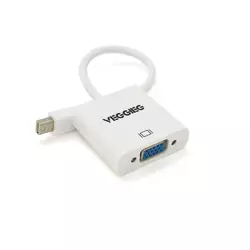 Конвертер VEGGIEG MV-W Display Port (тато) на VGA(мама), 25cm, White, Пакет Конвертер VEGGIEG MV-W Display Port (тато) на VGA(мама), 25cm, White, Пакет