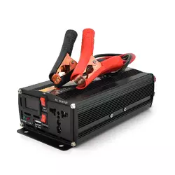 Інвертор напруги POWERMASTER, 24V/220V, 600W з модифікованою синусоїдою, 1 універсальна розетка, клеми Інвертор напруги POWERMASTER, 24V/220V, 600W з модифікованою синусоїдою, 1 універсальна розетка, клеми