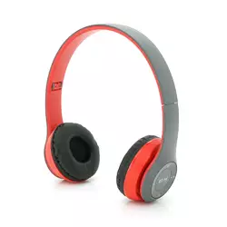 Бездротові навушники Bluetooth P47 Led, Red/Silver Бездротові навушники Bluetooth P47 Led, Red/Silver