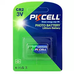 Батарейка літієва PKCELL 3V CR2 850mAh Lithium Manganese Battery ціна за блист, Q8/96