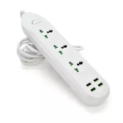 Мережевий фільтр ТВ-Т16, 3 розетки + 4 USB, 2 м, перетин 3х0,75мм, 3000W, White, Box Мережевий фільтр ТВ-Т16, 3 розетки + 4 USB, 2 м, перетин 3х0,75мм, 3000W, White, Box