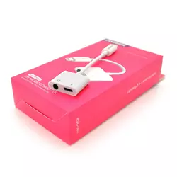 Аудіоконвертор iKAKU KSC-353 ANFENG 2 in 1 audio converter Lightning, Box Аудіоконвертор iKAKU KSC-353 ANFENG 2 in 1 audio converter Lightning, Box
