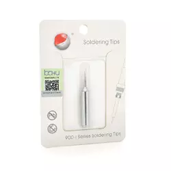 Жало для паяльника BAKKU BK-900M-T-I,silver, 4*6,3mm, мідь, гальванічне покриття, висока теплопровідність, швидке нагрівання, широкий конус Жало для паяльника BAKKU BK-900M-T-I,silver, 4*6,3mm, мідь, гальванічне покриття, висока теплопровідність, швидке нагрівання, широкий конус