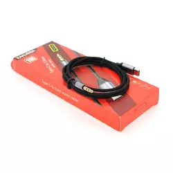 Перехідник KSC-427 Type-C(M) => Jack 3.5mm(M), 1м, Black/Silver, Box Перехідник KSC-427 Type-C(M) => Jack 3.5mm(M), 1м, Black/Silver, Box