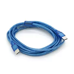 Кабель USB 2.0 RITAR AM/AM, 5.0m, прозорий синій Кабель USB 2.0 RITAR AM/AM, 5.0m, прозорий синій