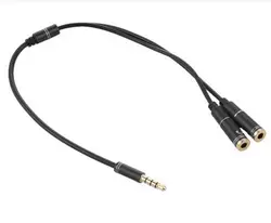 Развітвітель аудіо для навушників і мікрофону, Jack 3.5 (тато) 4 pin => 2 * Jack 3.5 (мама) 3 pin, круглий в оплетке, Пакет Развітвітель аудіо для навушників і мікрофону, Jack 3.5 (тато) 4 pin => 2 * Jack 3.5 (мама) 3 pin, круглий в оплетке, Пакет