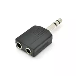 Сплітер Jack 6.3 (папа)/2 Jack 6.3 (мама) Stereo,Black Сплітер Jack 6.3 (папа)/2 Jack 6.3 (мама) Stereo,Black
