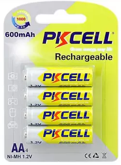 Акумулятор PKCELL 1.2V AA 600mAh NiMH Rechargeable Battery, 4 штуки у блістері ціна за блістер, Q12 Акумулятор PKCELL 1.2V AA 600mAh NiMH Rechargeable Battery, 4 штуки у блістері ціна за блістер, Q12