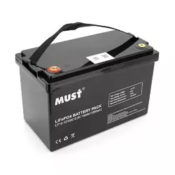 Акумуляторна батарея Must LiFePO4 LP15-12100 12,8V 100Ah, 1,28kWh, BMS50A@4S, 6000 cycles, 339x185x218, 12kg Акумуляторна батарея Must LiFePO4 LP15-12100 12,8V 100Ah, 1,28kWh, BMS50A@4S, 6000 cycles, 339x185x218, 12kg