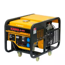 Бензиновий генератор KGL12000FE, 1-фазний 230V, 50Hz, 12kVA/9.5kW, бак 25 л, витрата 3,75 л/год, пуск: стартер, 930х555х580 мм, 140 кг Бензиновий генератор KGL12000FE, 1-фазний 230V, 50Hz, 12kVA/9.5kW, бак 25 л, витрата 3,75 л/год, пуск: стартер, 930х555х580 мм, 140 кг