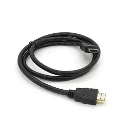 Кабель Merlion HDMI-HDMI HIGH SPEED 1m, v1.4, OD-7.5mm, круглий Black, коннектор Black, (Пакет), Q400 Кабель Merlion HDMI-HDMI HIGH SPEED 1m, v1.4, OD-7.5mm, круглий Black, коннектор Black, (Пакет), Q400