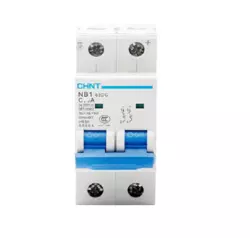 Автоматичний вимикач постійного струму CHNT NB1-63DC 2P C16 DC500V, 16A, 6kA, DIN, 86*36*49.5mm Автоматичний вимикач постійного струму CHNT NB1-63DC 2P C16 DC500V, 16A, 6kA, DIN, 86*36*49.5mm