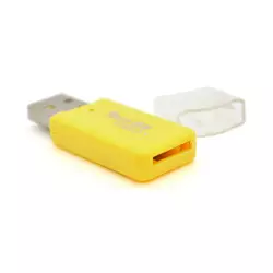 Кардридер універсальний MERLION CRD-1VL TF/Micro SD, USB2.0, Yellow, OEM Q100 Кардридер універсальний MERLION CRD-1VL TF/Micro SD, USB2.0, Yellow, OEM Q100