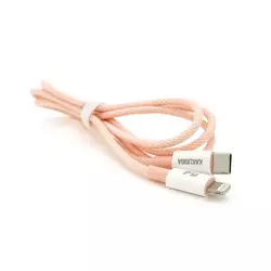Кабель iKAKU KSC-723 GAOFEI PD20W smart fast charging cable (Type-C to Lightning), Pink, довжина 1м, BOX Кабель iKAKU KSC-723 GAOFEI PD20W smart fast charging cable (Type-C to Lightning), Pink, довжина 1м, BOX