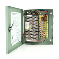 Імпульсний блок живлення 12V-10A / 9CH в боксі з замком перфорований, 9-ти канальний, Q20 Імпульсний блок живлення 12V-10A / 9CH в боксі з замком перфорований, 9-ти канальний, Q20