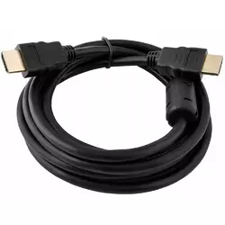Кабель Merlion HDMI-HDMI HIGH SPEED 2.0m, v1.4, OD-7.5mm, круглий Black, коннектор Black, (Пакет), Q150 Кабель Merlion HDMI-HDMI HIGH SPEED 2.0m, v1.4, OD-7.5mm, круглий Black, коннектор Black, (Пакет), Q150