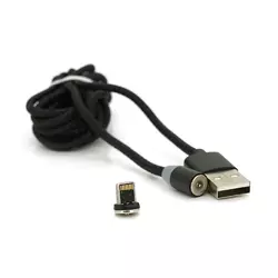 Магнітний кабель PiPo USB 2.0 /Lighting, 2m, 2А, тканинна оплетка, броньований, знімач, Black, BOX Магнітний кабель PiPo USB 2.0 /Lighting, 2m, 2А, тканинна оплетка, броньований, знімач, Black, BOX