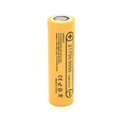 Акумулятор 21700 Li-Ion LiitoKala Lii-50E, 5000mAh (4700-5100mAh, 15A, 3.7V (2.5-4.2V), Yellow, PVC BOX Акумулятор 21700 Li-Ion LiitoKala Lii-50E, 5000mAh (4700-5100mAh, 15A, 3.7V (2.5-4.2V), Yellow, PVC BOX