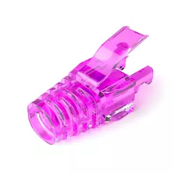 Ковпачок ізолюючий PiPo RJ-45 Cat.5/Cat.6 (100 шт/уп.), Transparent-purple Ковпачок ізолюючий PiPo RJ-45 Cat.5/Cat.6 (100 шт/уп.), Transparent-purple