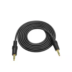 Кабель AUX Audio DC3.5 тато-тато 3.0м, GOLD Stereo Jack, (круглий) Black cable, Пакет Q300 Кабель AUX Audio DC3.5 тато-тато 3.0м, GOLD Stereo Jack, (круглий) Black cable, Пакет Q300